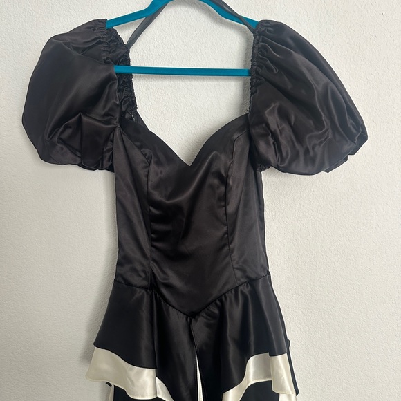 VINTAGE beautiful bridal originals black and white gown 4 - Picture 5 of 10